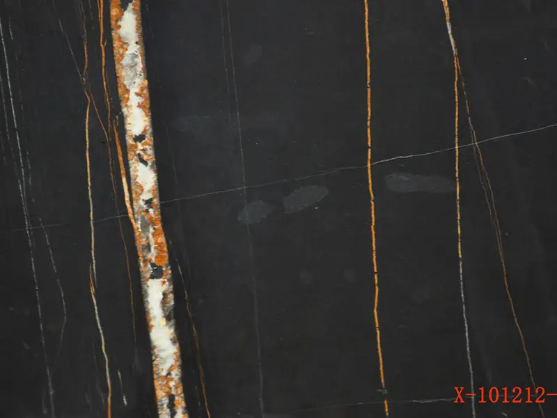 Tunisia Saint Laurent Black Gold Marble