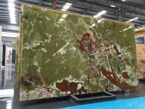 Dark Green Brown Onyx Slabs and Tiles