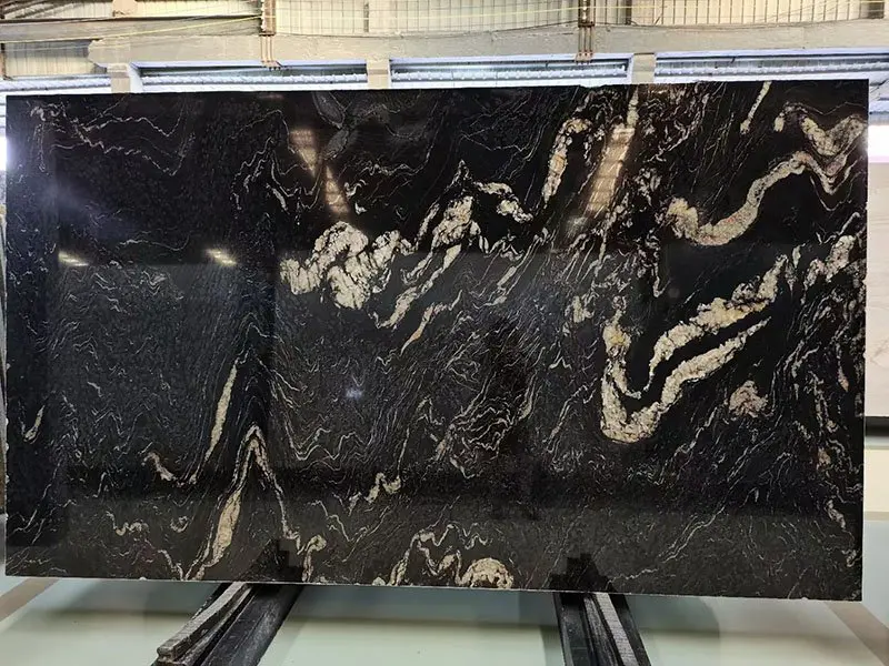 Cosmic Black Granite Kitchen Countertops