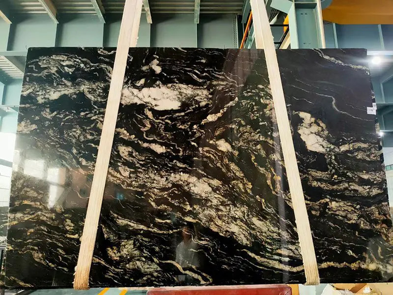Cosmic Black Granite Slabs