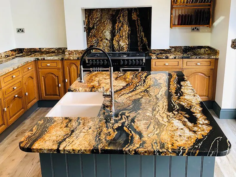 Magma Gold Granite Kitchen Countertops
