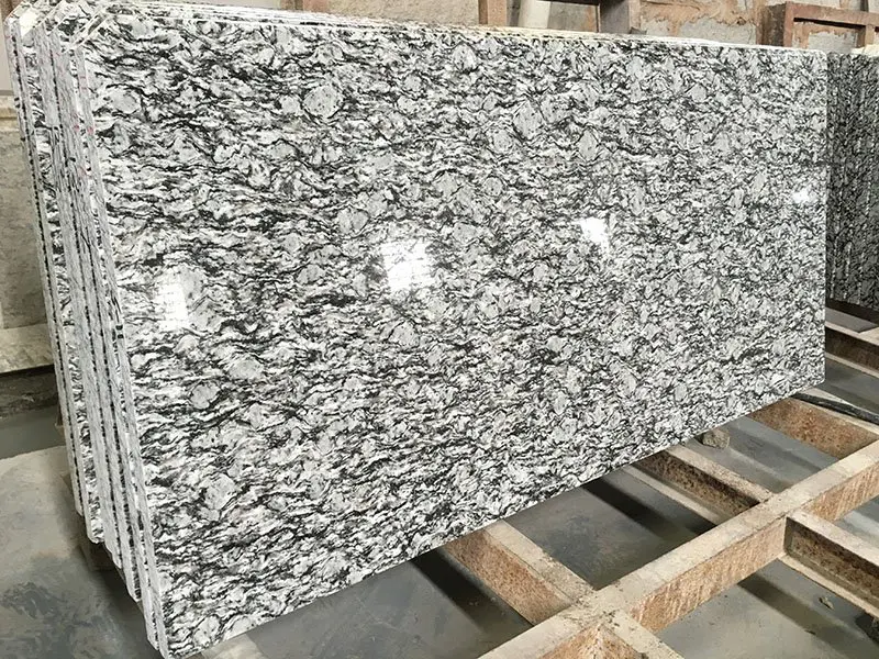 White Granite With Gray Veins Countertops