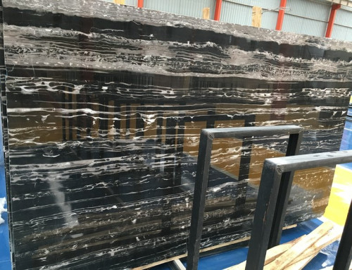 Black Marble with White Veins