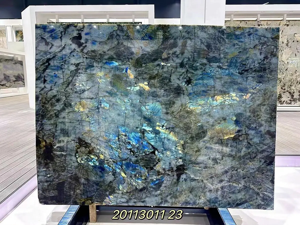 Black and Blue Granite Slabs
