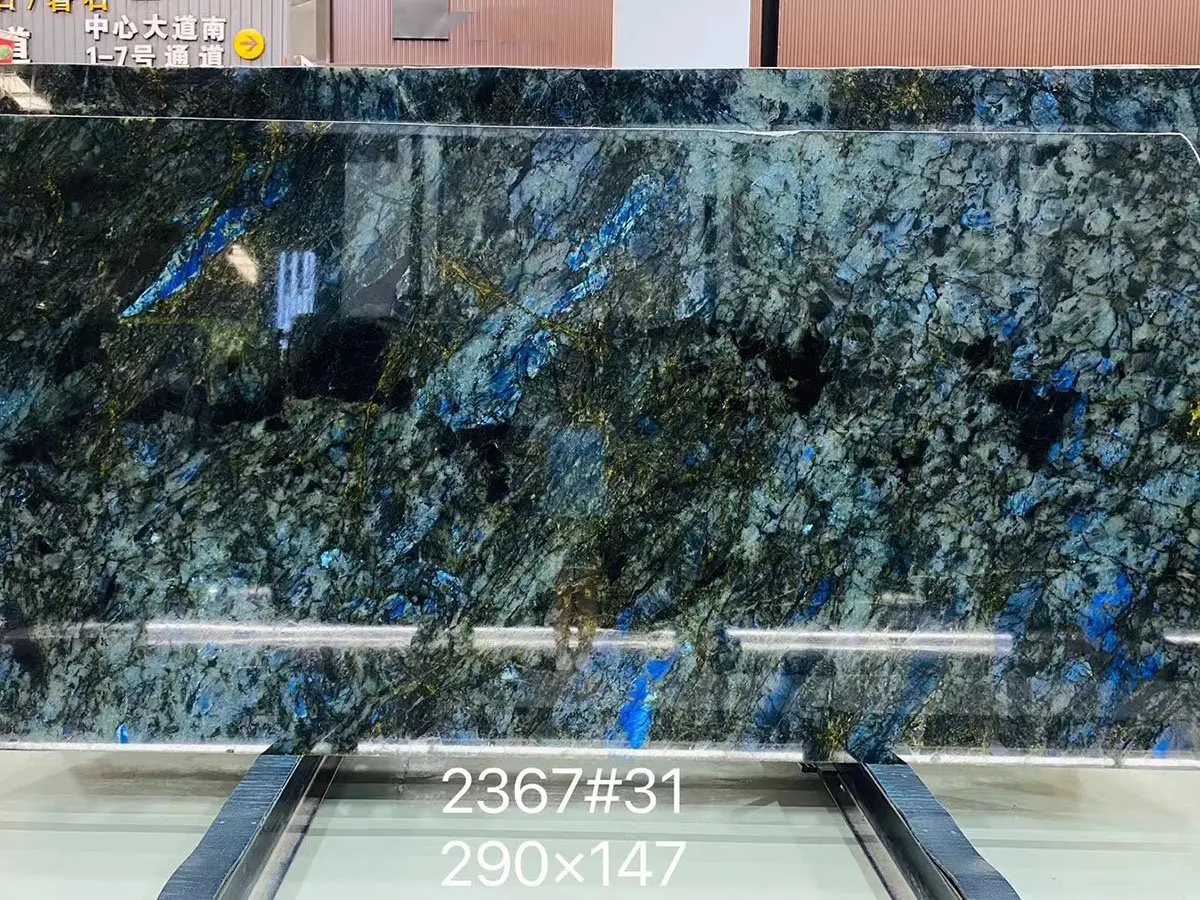 Black and Blue Granite Wall Panels